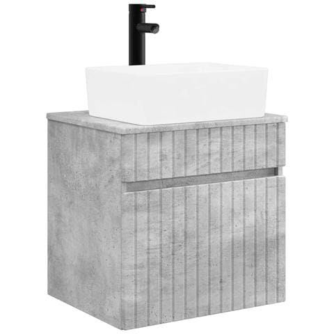 Mobile lavabo da parete Grigio Cemento 49 x 41 x 63 cm - Foto 1