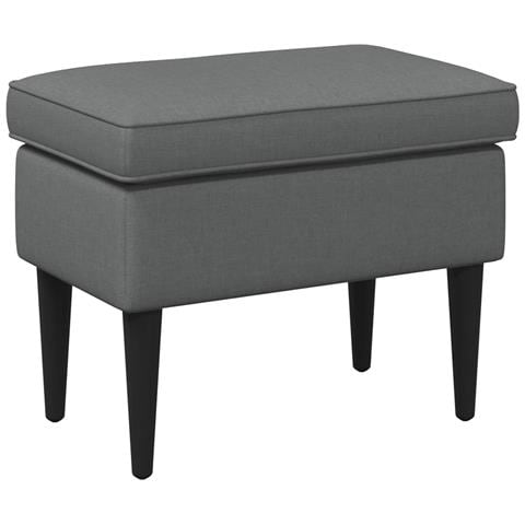 Poggiapiedi Grigio Scuro 55 x 35 x 41 cm Tessuto - Foto 1