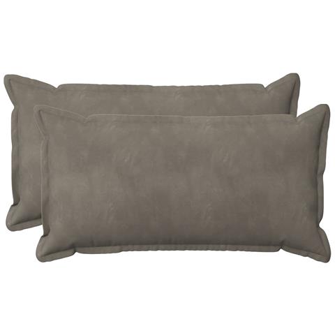 Cuscino con cuscino HOUTEN 2 pz Grigio Chiaro Velluto - Foto 1