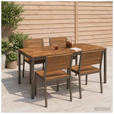 Tavolo da cena da giardino Naturale e Caffè 180 x 88,5 x 75 cm - Foto 2