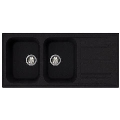 LZ116A2 Lavello da Incasso 2 Vasche con Gocciolatoio a Destra Colore Antracite - Foto 2