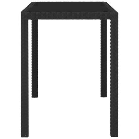 Set Da Pranzo Esterno 11 Pezzi Polyrattan Nero - Foto 2