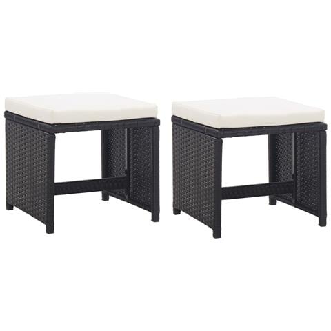 Set Da Pranzo Esterno 11 Pezzi Polyrattan Nero - Foto 10