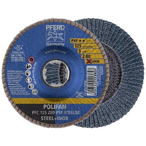 CAVALLO 10 Dischi lamellari POLIFAN, 125 mm, Z80, XLock (22,23 millimetri), PSF STEELOX, 67668126 di Un ELEVATO rendimento Economico Grazie alla Frammentazione Aggressiva in Una buona Durata - Foto 1