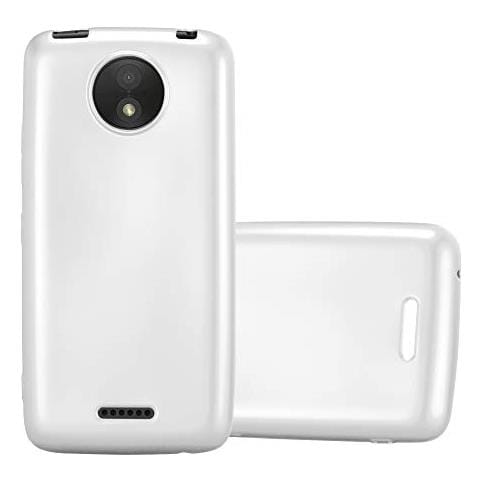 Custodia Compatibile Con Motorola Moto C Plus In Argento Metallico - Coperchio Protettivo In Silicone Tpu Flessibile - Foto 1