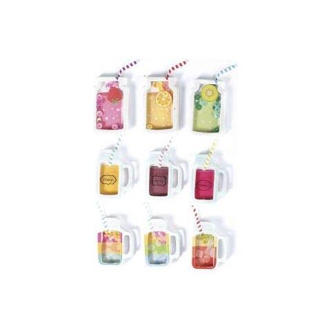 9 Adesivi 3d - Tazze Mason Jar 5 Cm - Foto 1
