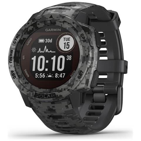 Smartwatch Instinct Solar Display Digitale MIP 16 MB GPS Graphite Camo - Foto 1