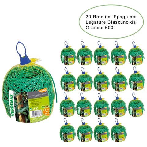 20 Rotoli Di Spago Per Legature Da Giardino In Pvc Ciascuno Da Diametro 3 Mm Grammi 600 - Foto 2
