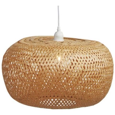 Lampada A Sospensione In Bambù - P 45 X H 145 Cm - Beige - Foto 1
