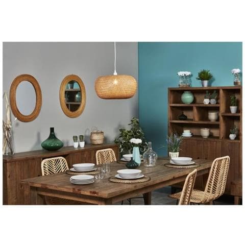 Lampada A Sospensione In Bambù - P 45 X H 145 Cm - Beige - Foto 2