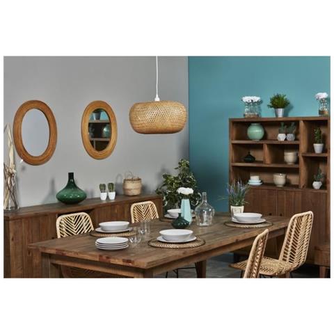 Lampada A Sospensione In Bambù - P 45 X H 145 Cm - Beige - Foto 5