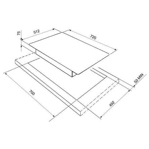Piano Cottura PGF75-4 a Gas 5 Fuochi Gas Colore Inox - Foto 3