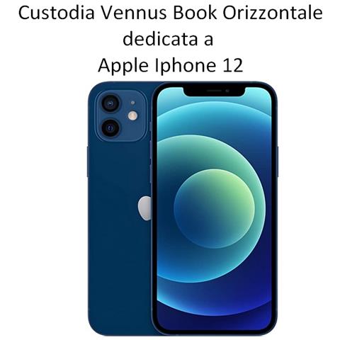 Custodia Book Orizzontale Sensitive Case Per Apple Iphone 12 - 12 Pro Blu - Foto 2