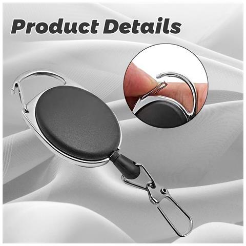 Portachiavi Estensibile Con Funzione Yo-yo E Cordino 72 Cm   2 Pacchi - Foto 13