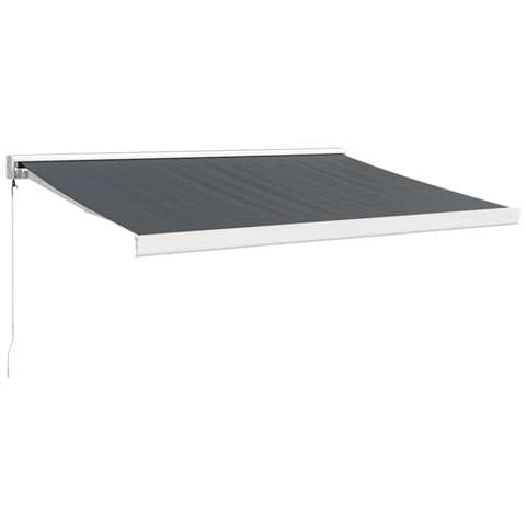 Tessuto Di Ricambio Per Tenda Da Sole VidaXL – Antracite E Bianco 3x2,5 M, Poliestere Resistente Ai Raggi UV, Telo E Mantovana