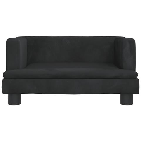 Divano Per Bambini Nero 60x40x30 Cm In Velluto - Foto 3