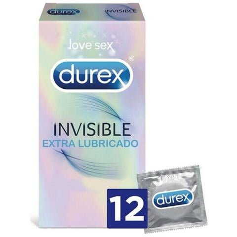 Preservativi Invisible Extra Lubricated Durex Invisible (12 Uds) - Foto 1