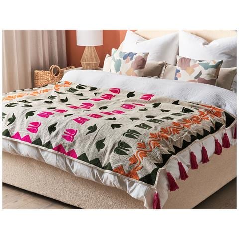 Coperta Anand Cotone 130 X 180 Cm Multicolore - Foto 1