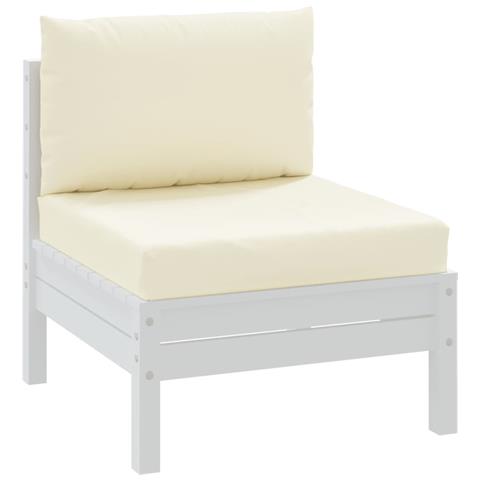 Cuscini Per Pallet 2 Pz Bianco Crema In Tessuto Oxford - Foto 3
