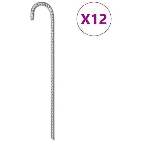 Picchetti Per Tenda 12 Pz 41,5 Cm Ø12 Mm In Acciaio Zincato - Foto 1