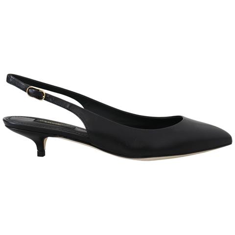 Scarpe Dã©colletã© Con Tacco In Pelle Nera - Eu37/us6.5 - Foto 1