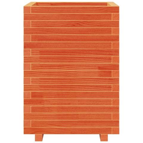 Fioriera Giardino Marrone Cera 50x50x72,5cm Legno Massello Pino - Foto 2