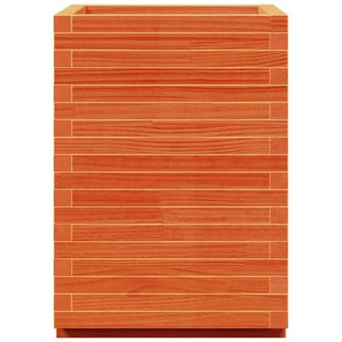 Fioriera Giardino Marrone Cera 50x50x72,5cm Legno Massello Pino - Foto 10