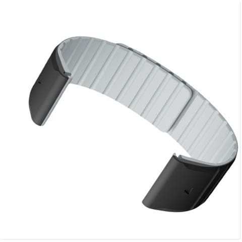 Cinturino Garmin Fenix, Cinturino Per Orologio Garmin In Silicone Magnetico Compatibile Con Fenix 8/7/6/5 Black+grey 26 Mm - Foto 2