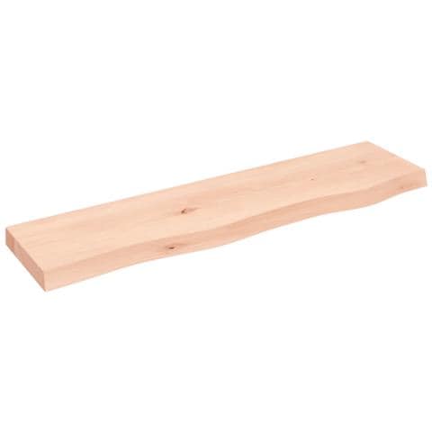 Ripiano A Parete 80x20x4 Cm Legno Massello Rovere Non Trattato - Foto 2