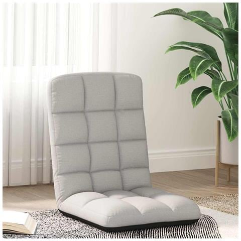 Sedia Da Terra Pieghevole Grigio Nuvola 71x51x62 Cm In Tessuto - Foto 1