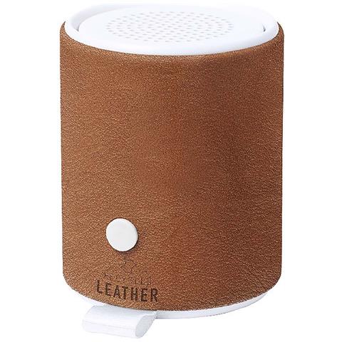 Altoparlante Rabs E Pelle Bluetooth. Potenza Sonora 3w. Batteria 400 Mah 6,2x6,5x6,2 Cm. Colore Marrone - Foto 1