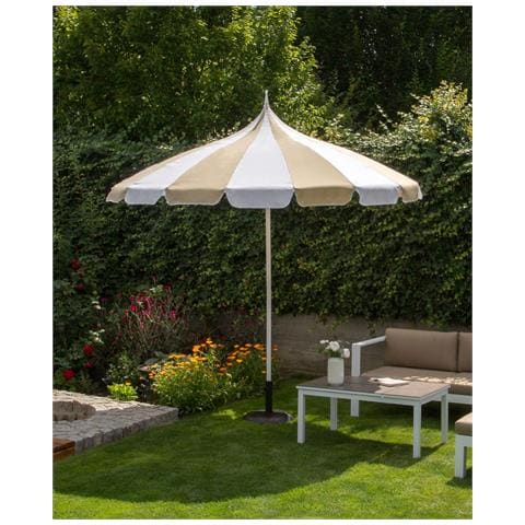 Ombrellone Da Esterno 245 Cm Minoa Bianco /beige - Foto 1