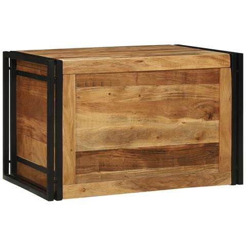 Scatola di Stoccaggio 80x50x50 cm Legno Massello di Acacia - Foto 1