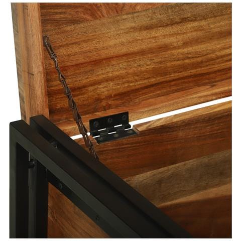 Scatola di Stoccaggio 80x50x50 cm Legno Massello di Acacia - Foto 9