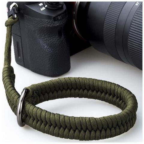Cinturino Da Polso Per Fotocamera Intrecciato A Mano Compatibile Con Eos Nex A7r3 A7c Rx100 Xt4 Green - Foto 1