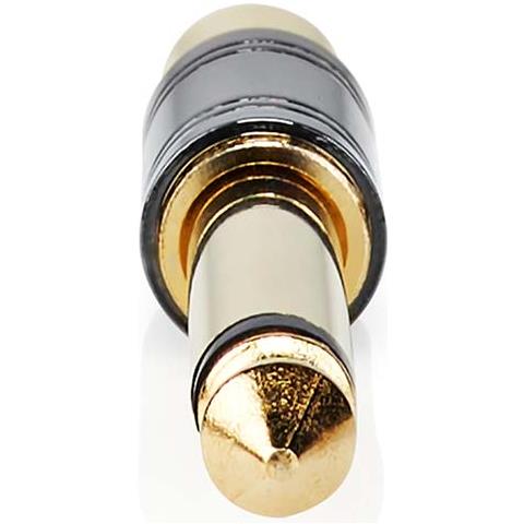 Adattatore Audio Mono Da 6,35 Mm Maschio A Rca Femmina, Nero / Oro - Foto 2