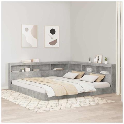 Testata contenitore Grigio cemento 200 cm Legno multistrato - Foto 2