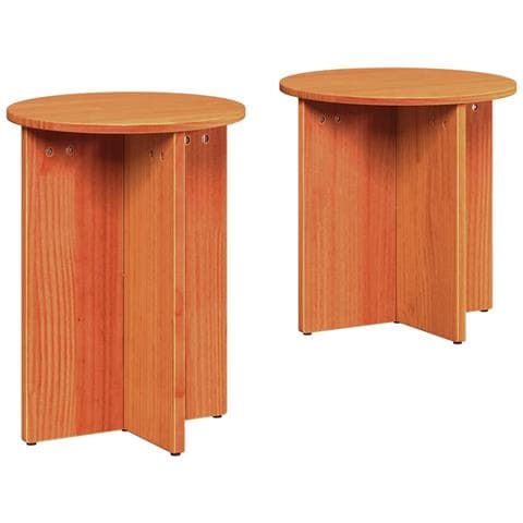 Tavolino da salotto 2 pcs Cera marrone 41.5 x 41.5 x 41 cm - Foto 1