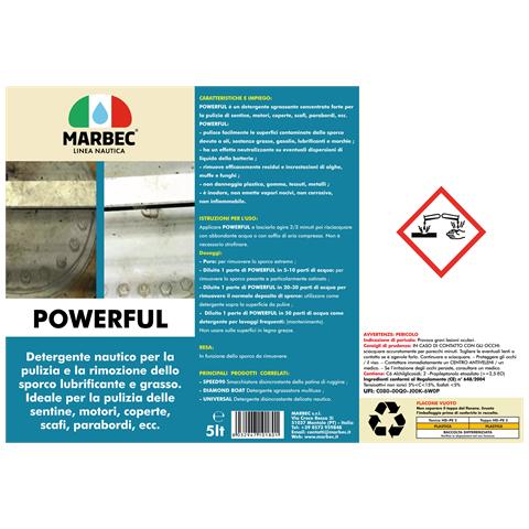 Marbec Powerful 5ltx4pz Detergente Sgrassante Nautico Concentrato, Elimina Morchie Oli E Gasolio, Non Tossico, Sicuro Su Plastica, Metalli E Gomma. - Foto 2