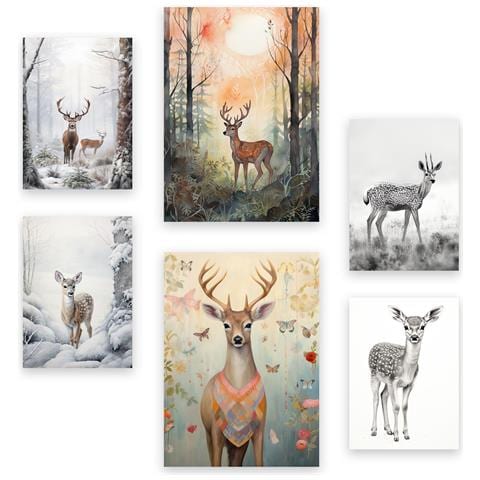 Set Di 4 Stampe Di Disegni E Schizzi Di Una Linea. Faces Man 3 Poster Nordico Volti, Corpi Nudi Naturale. Box A Un Solo Colpo Cornice Nera A4 - Foto 1