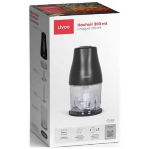 Tritatutto Nero Da 400 W E 300 Ml - Dop244n - Foto 4