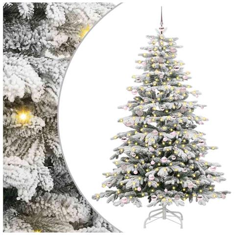 Albero di Natale Artificiale con Rami Pieghevoli Bianco 240 cm - Foto 1