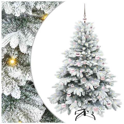 Albero di Natale artificiale con 150 LED Bianco 150 cm PE e PVC - Foto 1