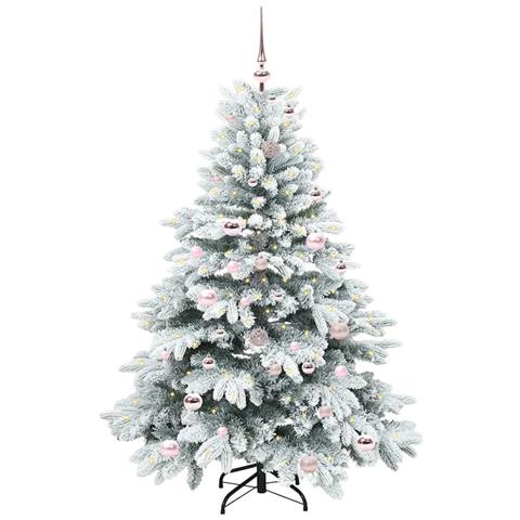 Albero di Natale artificiale con 150 LED Bianco 150 cm PE e PVC - Foto 2