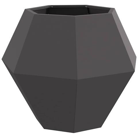 Fioriera Nero 75 x 75 x 60 cm Acciaio - Foto 1