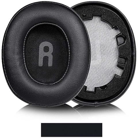 Cuscinetti Auricolari Di Ricambio In Pelle Proteica Nera Compatibili Con Cuffie Jbl Tune T700bt T710 720 T750btnc T760nc - Set Da 3 Pezzi - Foto 1