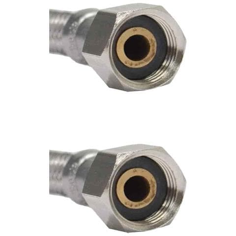 Tubo Flessibile Inox Dn8 3/8 X 1/2 1000mm Certificato Dvgw - Foto 2