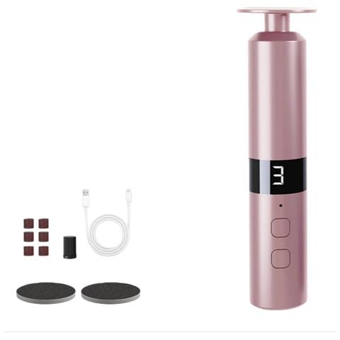 Lima Elettrica Ricaricabile Per La Rimozione Dei Calli Dai Piedi Con 10 Testine Di Levigatura - 1800 Mah Pink - Foto 1