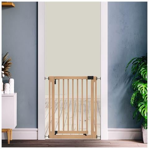 Safetots Cancelletto Elegance In Legno, Naturale, 79cm - 87cm, Cancelletto Di Sicurezza A Pressione, Passaggio Extra Largo Di 57cm - Foto 4