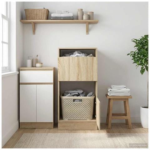 Mobile da lavanderia Sonoma 50 x 68 x 102 cm Legno multistrato - Foto 2